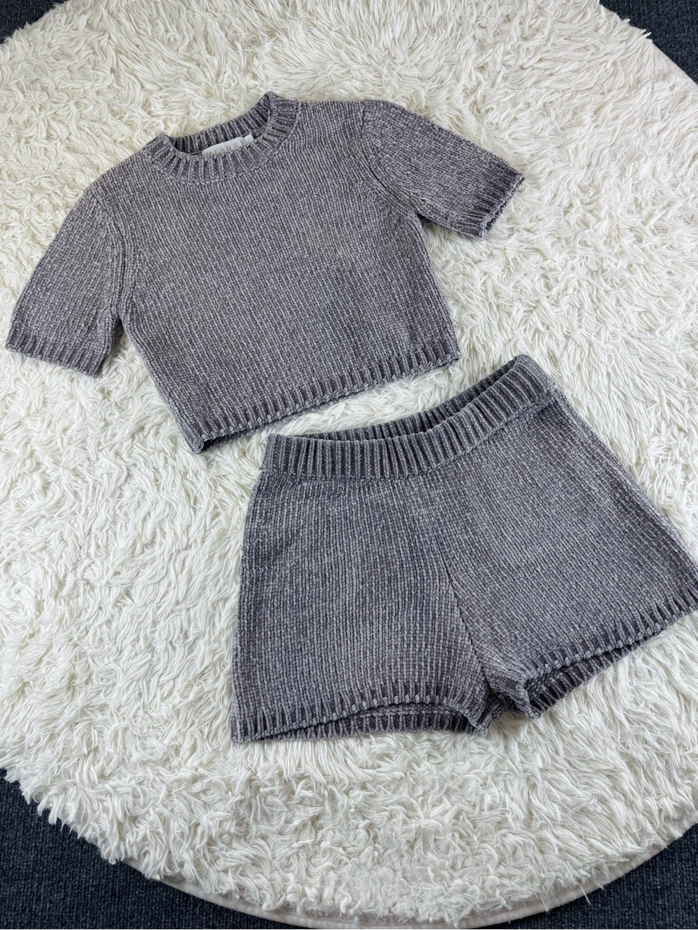 Meshki Knit Cropped Top and Shorts Set